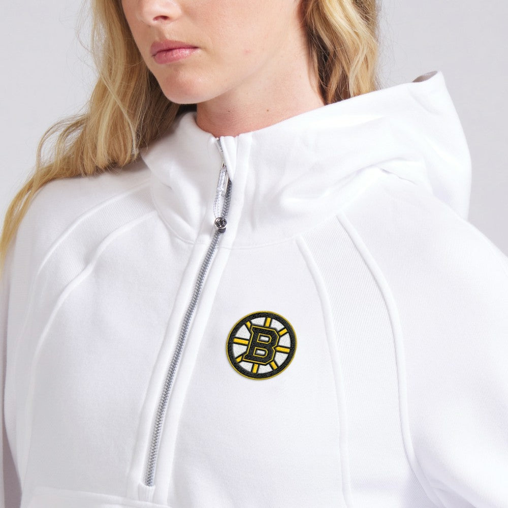 Boston Bruins lululemon Women's Scuba Oversized Half-Zip Hoodie - White Hoodies