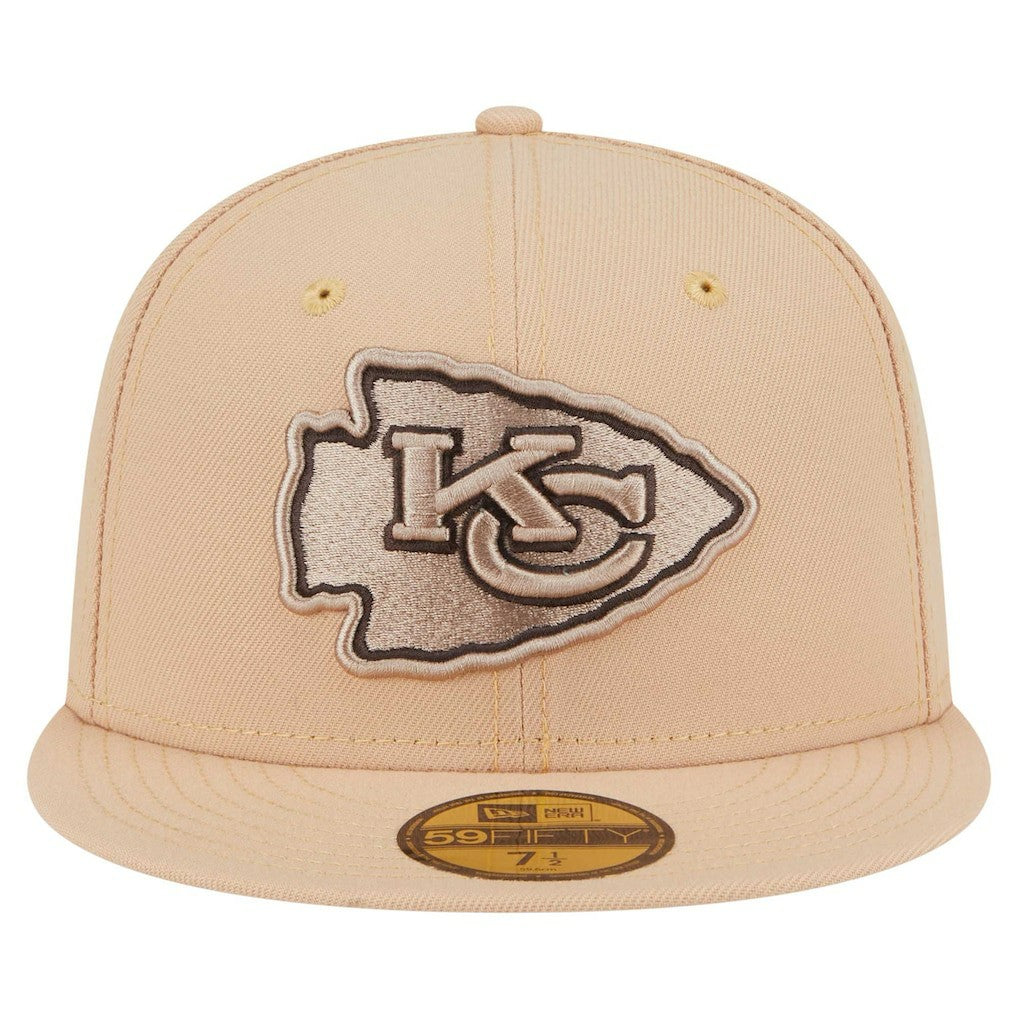 Kansas City Chiefs New Era Candied Pecan 59FIFTY Fitted Hat - Tan for sale
