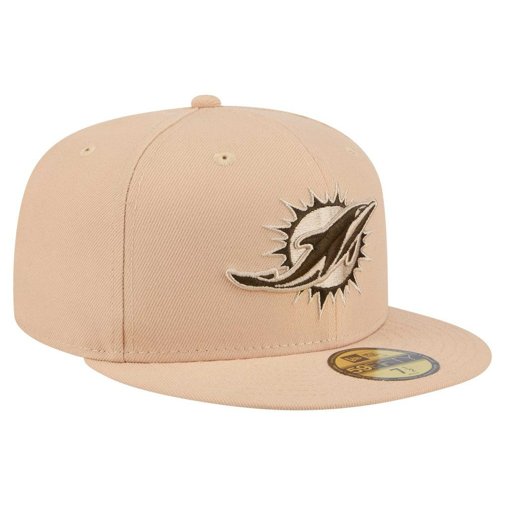 Miami Dolphins New Era Candied Pecan 59FIFTY Fitted Hat - Tan sale