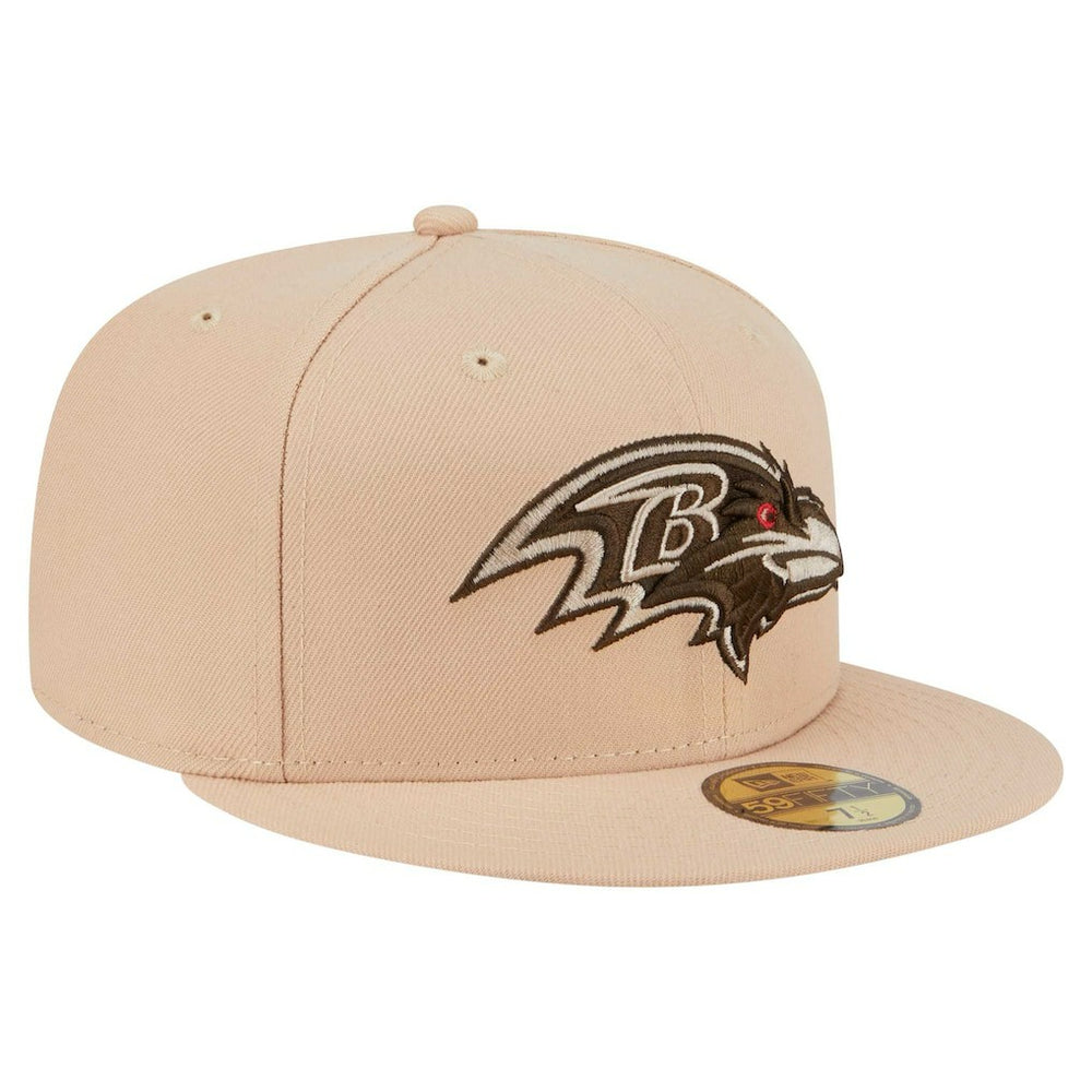Baltimore Ravens New Era Candied Pecan 59FIFTY Fitted Hat - Tan for sale