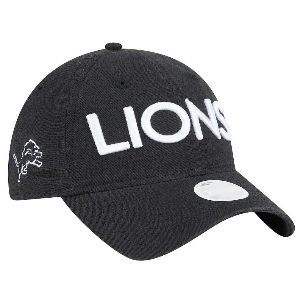 Detroit Lions New Era Women's Cece 9TWENTY Adjustable Hat - Black cheap