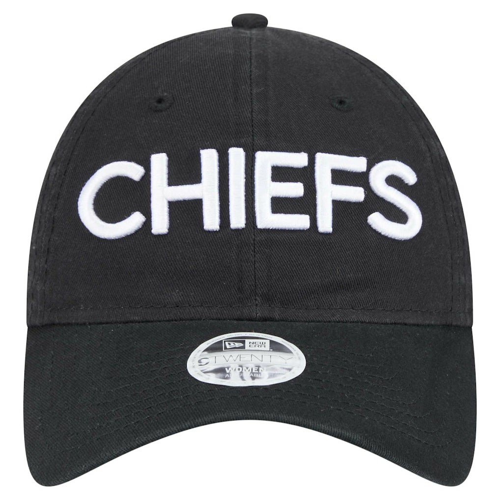Kansas City Chiefs New Era Women's Cece 9TWENTY Adjustable Hat - Black discount