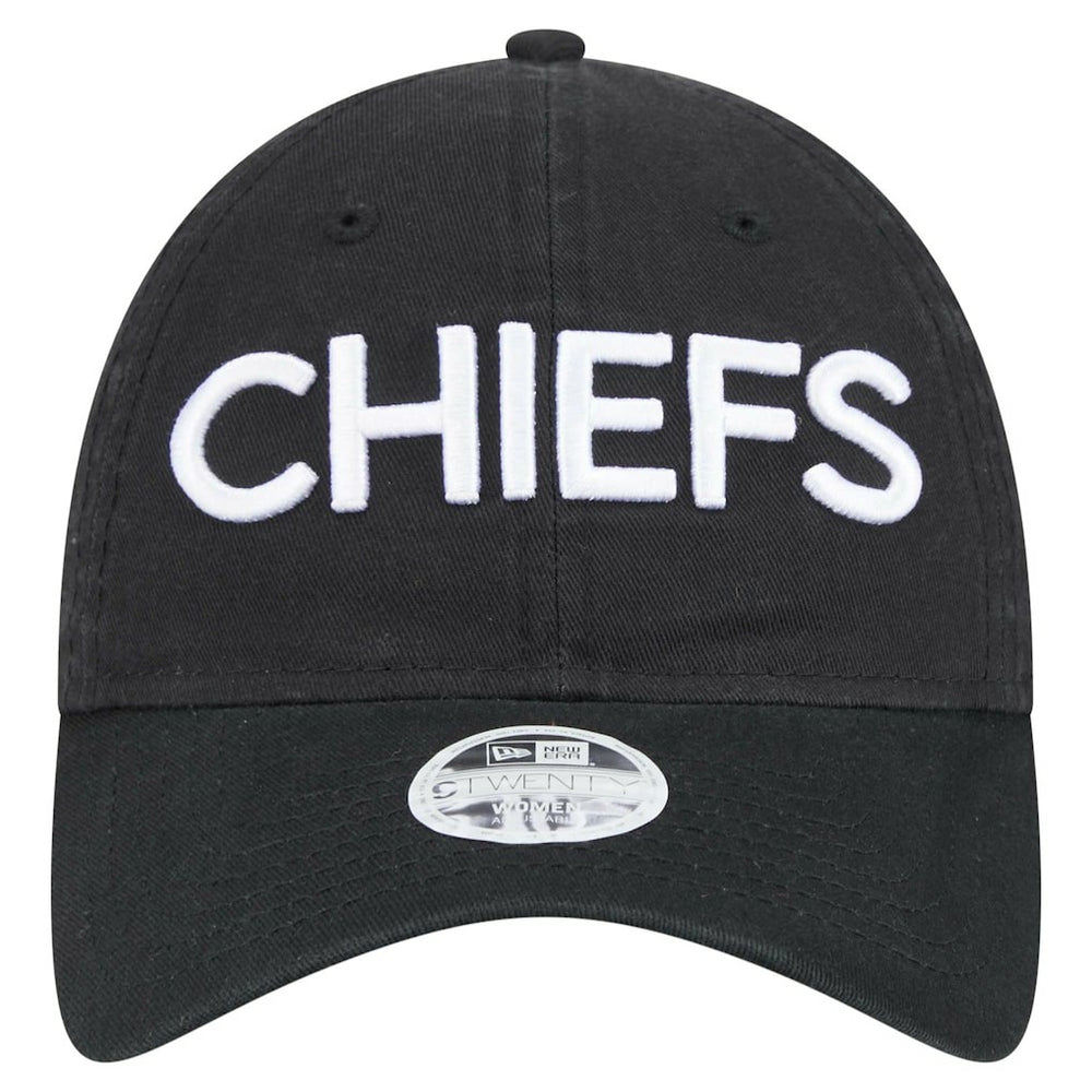 Kansas City Chiefs New Era Women's Cece 9TWENTY Adjustable Hat - Black discount