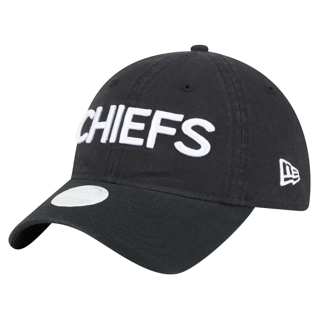 Kansas City Chiefs New Era Women's Cece 9TWENTY Adjustable Hat - Black discount