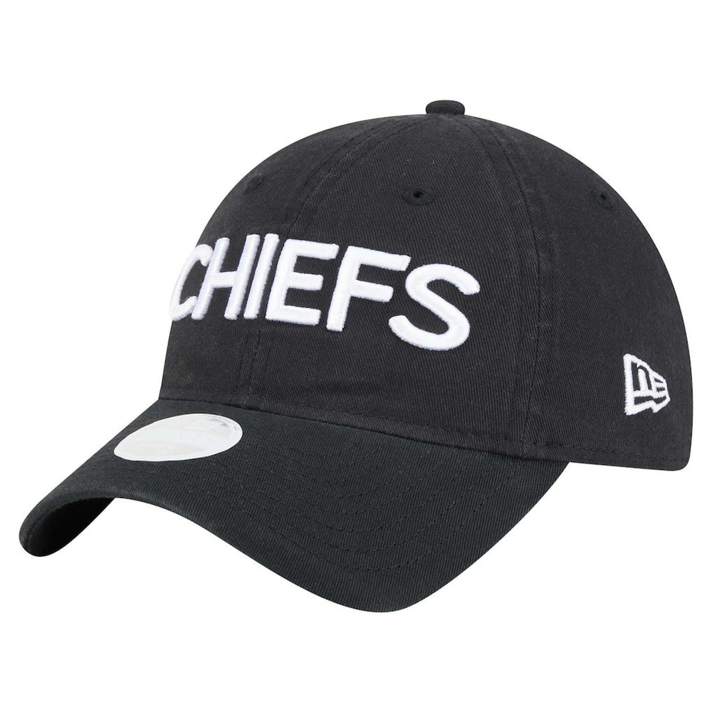 Kansas City Chiefs New Era Women's Cece 9TWENTY Adjustable Hat - Black discount
