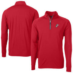 Cincinnati Reds Cutter & Buck Adapt Eco Knit Stretch Recycled Big & Tall Quarter-Zip Pullover Top Red