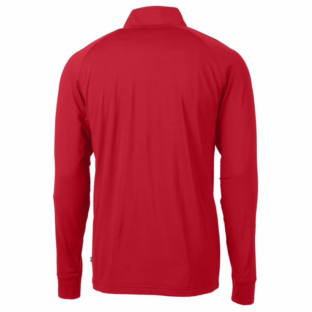 Cincinnati Reds Cutter & Buck Adapt Eco Knit Stretch Recycled Big & Tall Quarter-Zip Pullover Top Red