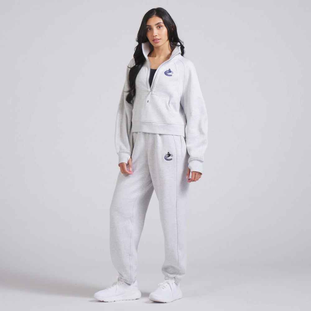 Vancouver Canucks lululemon Women's Scuba Oversized Half Zip Top - Heather Gray Tops