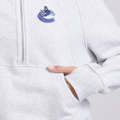 Vancouver Canucks lululemon Women's Scuba Oversized Half Zip Top - Heather Gray Tops