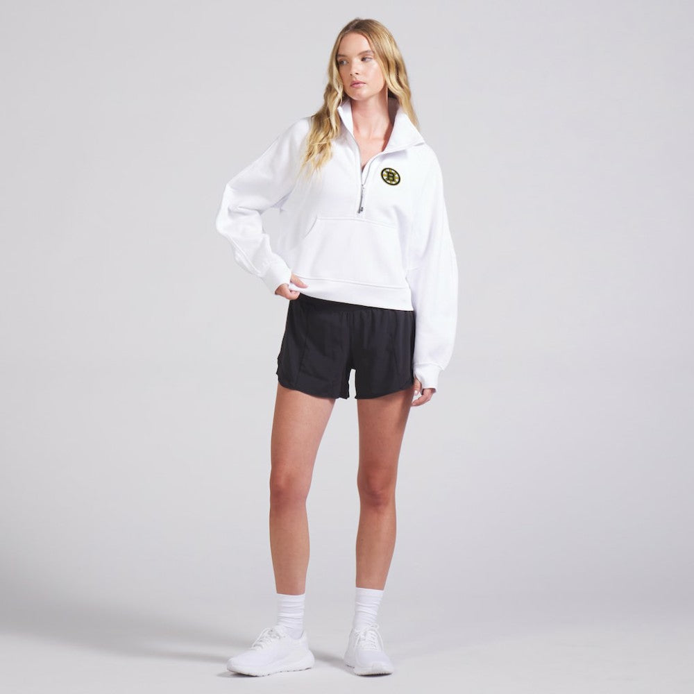 Boston Bruins lululemon Women's Scuba Oversized Half Zip Top - White Tops