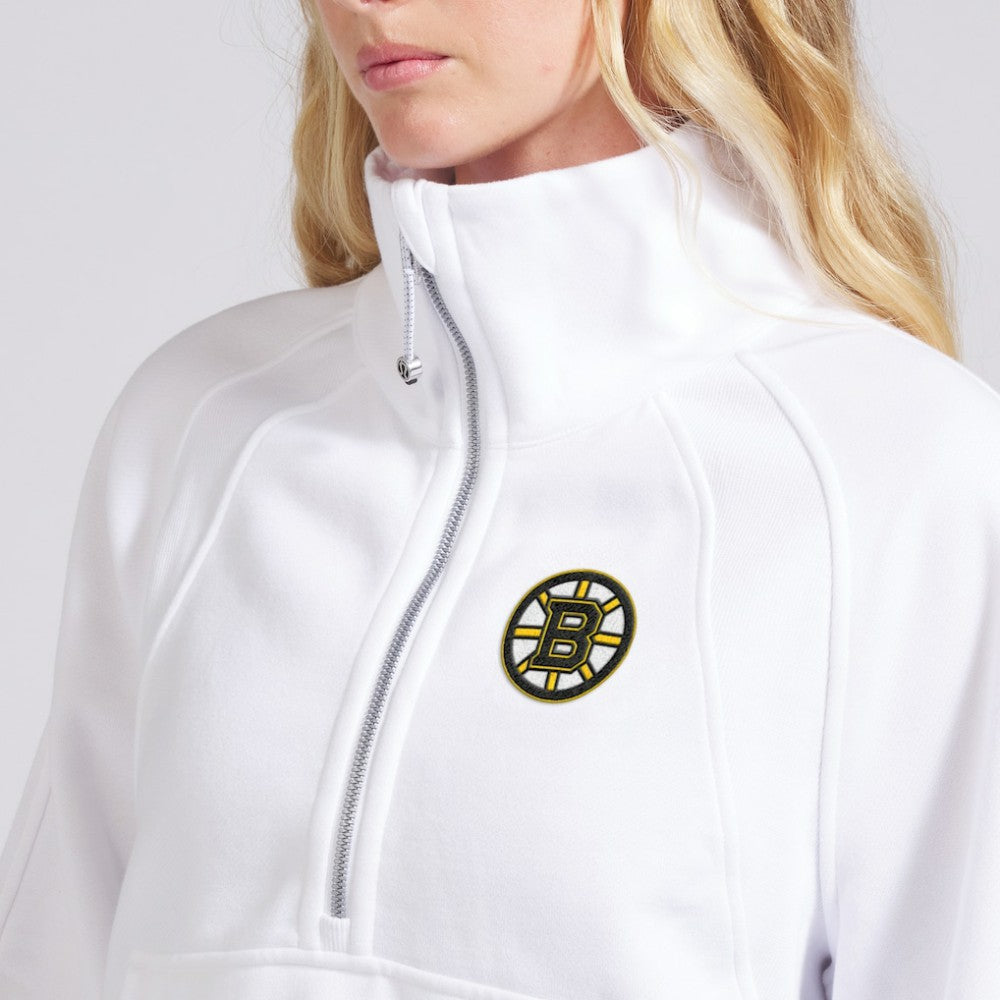Boston Bruins lululemon Women's Scuba Oversized Half Zip Top - White Tops
