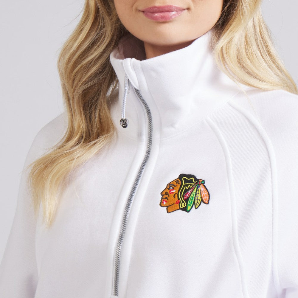 Chicago Blackhawks lululemon Women's Scuba Oversized Half Zip Top - White Tops