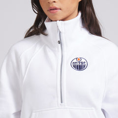 Edmonton Oilers lululemon Women's Scuba Oversized Half Zip Top - White Tops