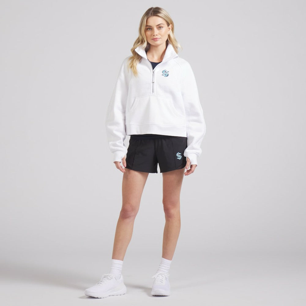 Seattle Kraken lululemon Women's Scuba Oversized Half Zip Top - White Tops