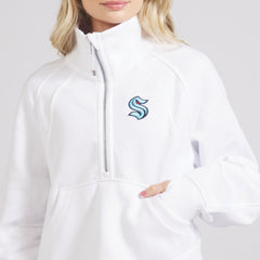 Seattle Kraken lululemon Women's Scuba Oversized Half Zip Top - White Tops