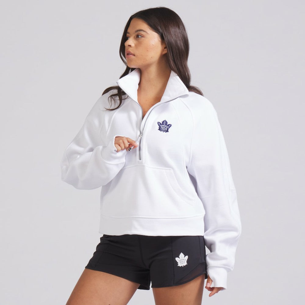 Toronto Maple Leafs lululemon Women's Scuba Oversized Half Zip Top - White Tops
