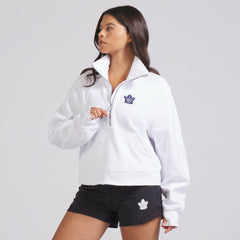 Toronto Maple Leafs lululemon Women's Scuba Oversized Half Zip Top - White Tops