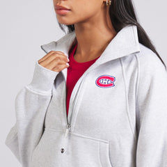 Montreal Canadiens lululemon Women's Scuba Oversized Half Zip Top - Heather Gray Tops