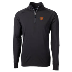 Baltimore Orioles Cutter & Buck Big & Tall Adapt Eco Knit Stretch Recycled Quarter-Zip Pullover Top Black
