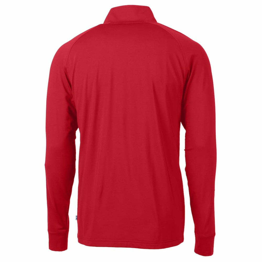 Philadelphia Phillies Cutter & Buck Big & Tall Adapt Eco Knit Stretch Recycled Quarter-Zip Pullover Top Red
