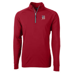 Detroit Tigers Cutter & Buck Patriotic Logo Adapt Eco Knit Stretch Recycled Quarter-Zip Pullover Top Red