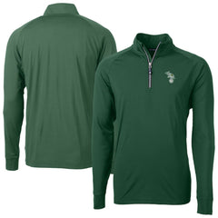 Athletics Cutter & Buck Stomper Adapt Eco Knit Stretch Recycled Quarter-Zip Pullover Top Hunter Green