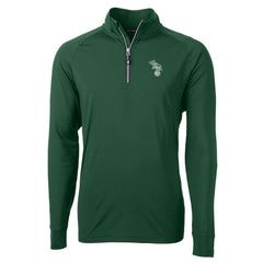 Athletics Cutter & Buck Stomper Adapt Eco Knit Stretch Recycled Quarter-Zip Pullover Top Hunter Green