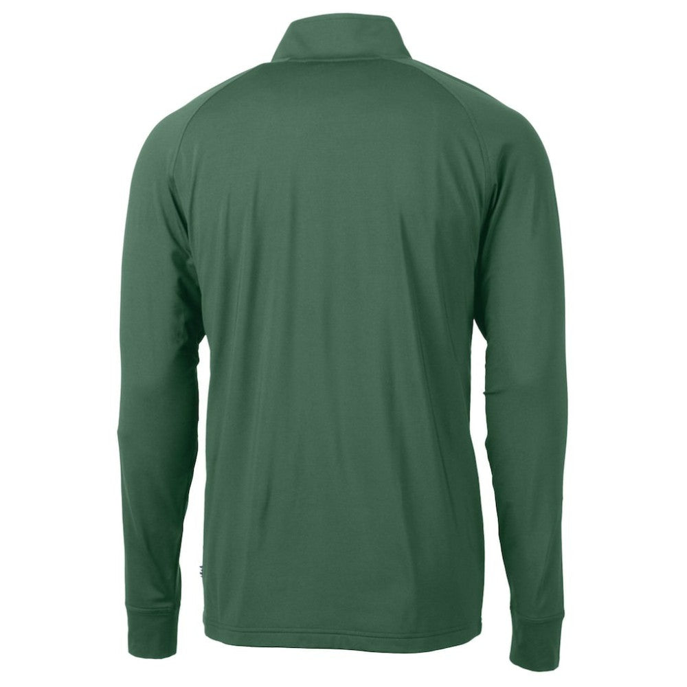 Athletics Cutter & Buck Stomper Adapt Eco Knit Stretch Recycled Quarter-Zip Pullover Top Hunter Green