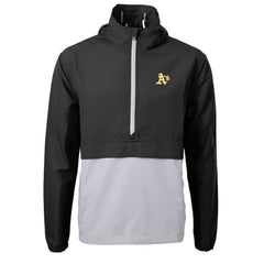 Athletics Cutter & Buck Charter Eco Recycled Half-Zip Anorak Jacket Black