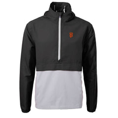 San Francisco Giants Cutter & Buck Charter Eco Recycled Half-Zip Anorak Jacket Black