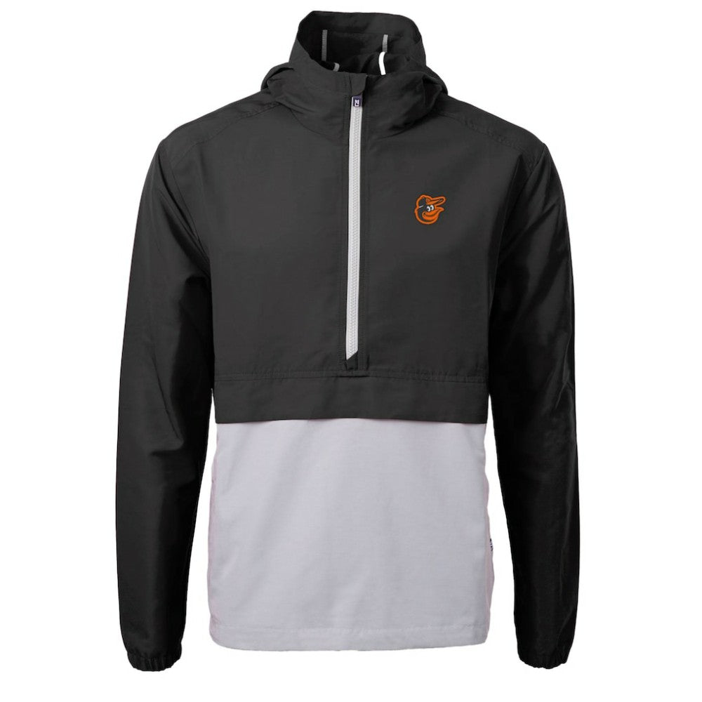 Baltimore Orioles Cutter & Buck Charter Eco Recycled Half-Zip Anorak Jacket Black