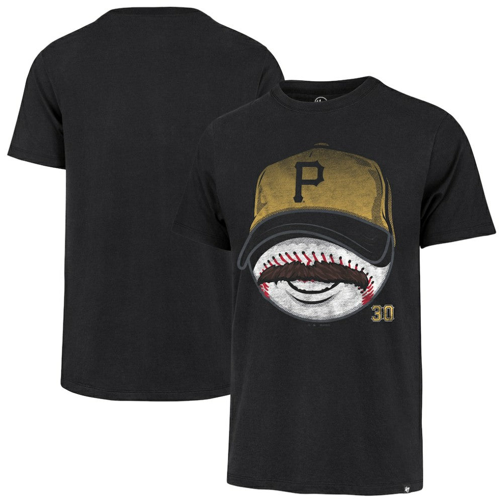 Paul Skenes Pittsburgh Pirates Mustache Franklin T-Shirt Black