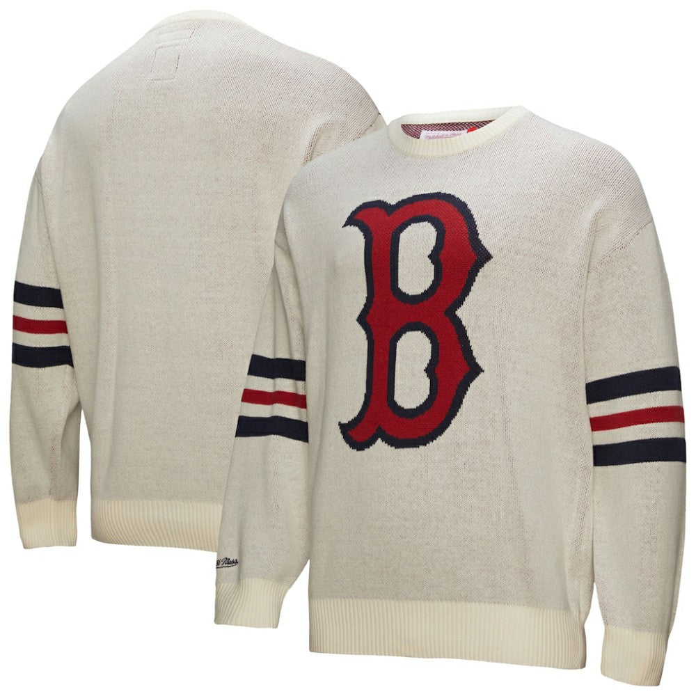 Boston Red Sox Retro Pullover Sweater Cream