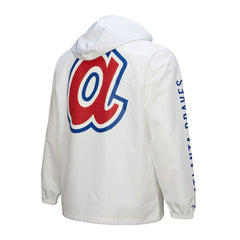 Atlanta Braves Vintage Full-Snap Hooded Coaches Jacket White