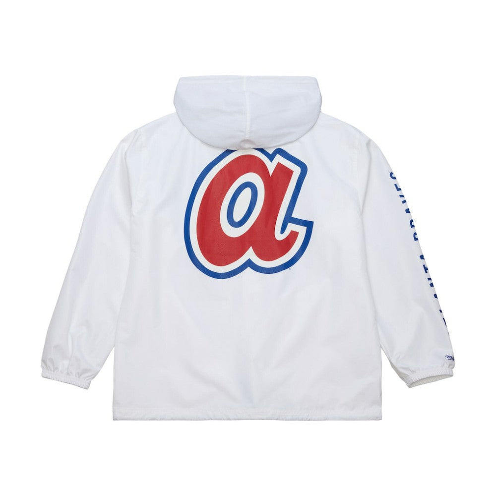 Atlanta Braves Vintage Full-Snap Hooded Coaches Jacket White