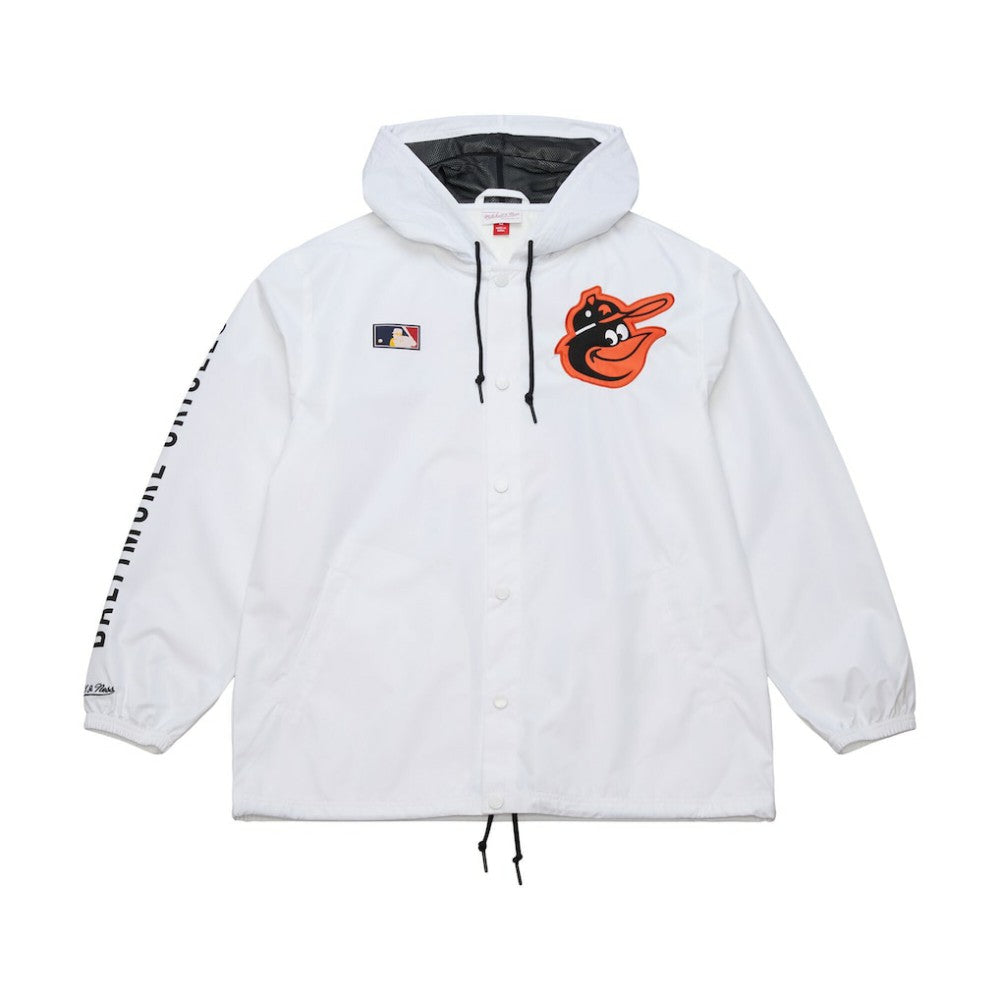 Baltimore Orioles Vintage Full-Snap Hooded Coaches Jacket White