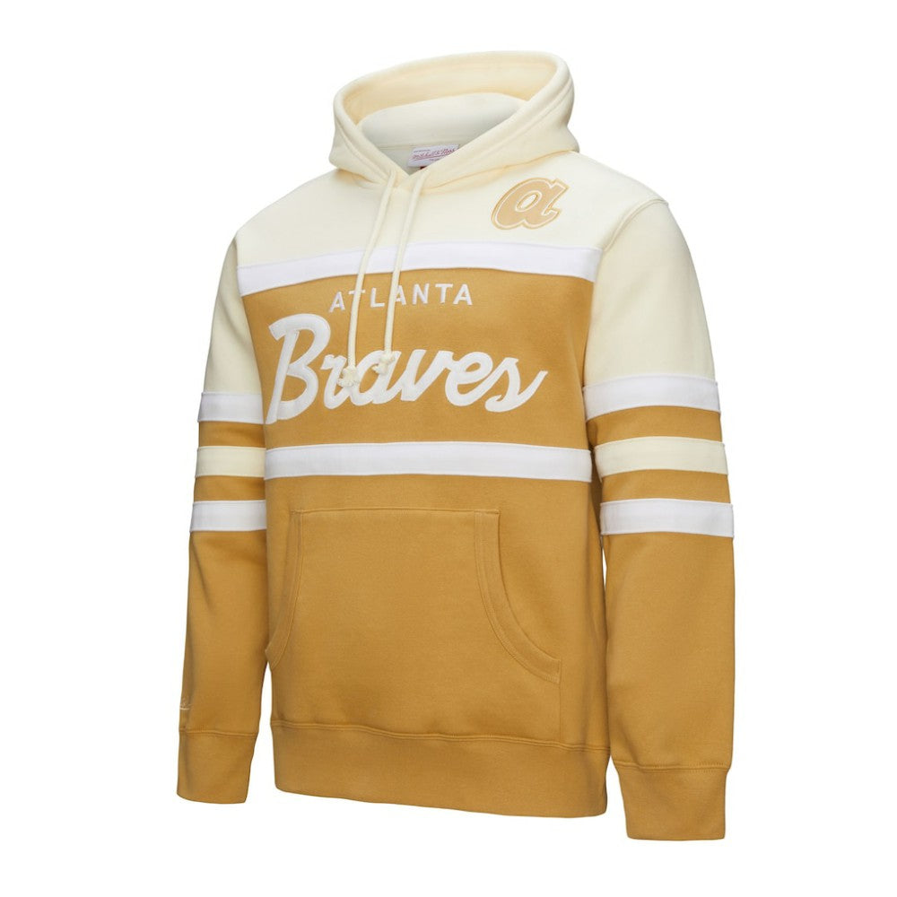 Atlanta Braves Head Coach Pullover Hoodie Tan/Cream