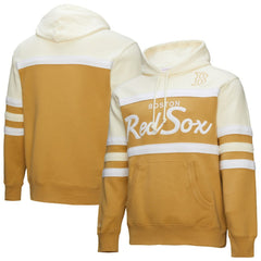 Boston Red Sox Head Coach Pullover Hoodie Tan/Cream