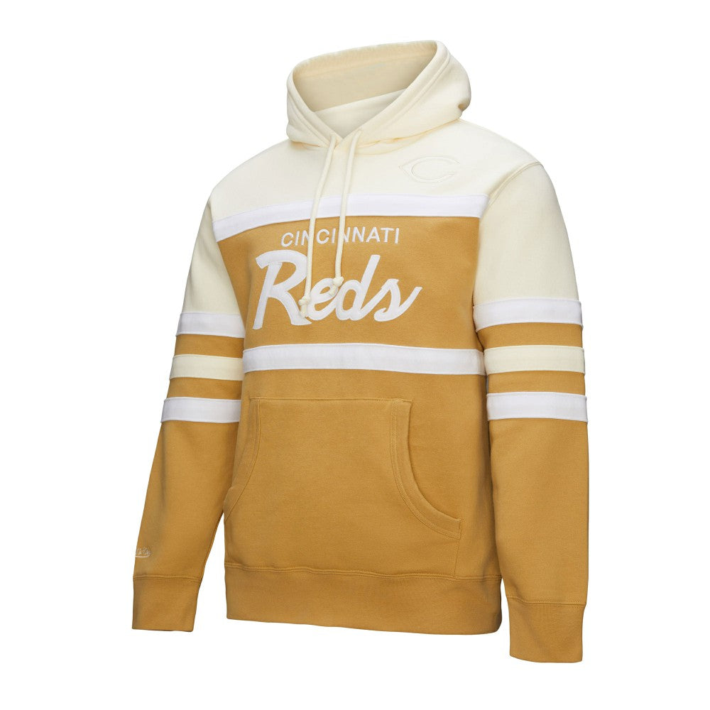 Cincinnati Reds Head Coach Pullover Hoodie Tan/Cream