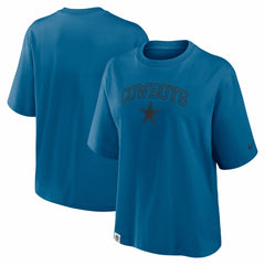 Dallas Cowboys Women's Glory Arch Boxy T-Shirt - Blue outlet