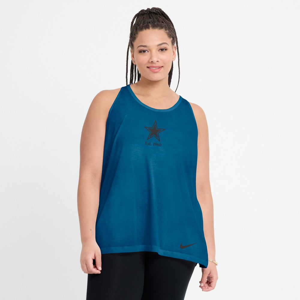 Dallas Cowboys Women's Glory Open-Back Crisscross Dri-FIT Tank Top - Navy online