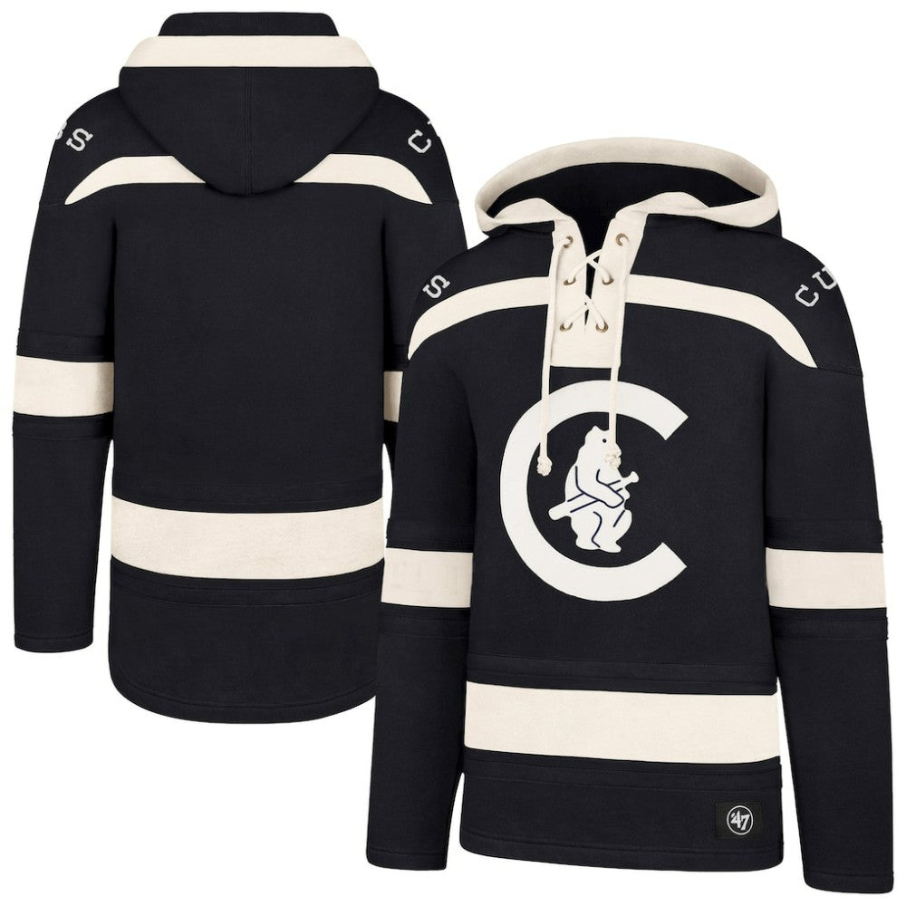 Chicago Cubs Superior Lacer Pullover Hoodie Navy