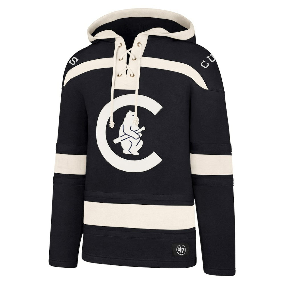 Chicago Cubs Superior Lacer Pullover Hoodie Navy