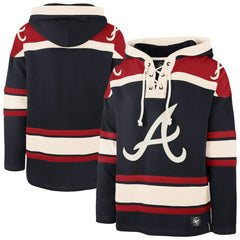 Atlanta Braves Superior Lacer Pullover Hoodie Navy