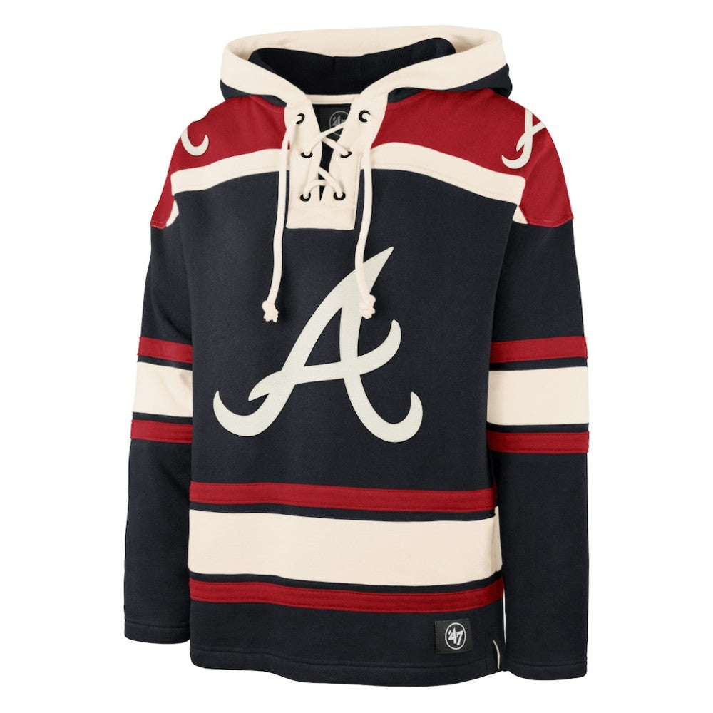 Atlanta Braves Superior Lacer Pullover Hoodie Navy