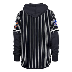 Houston Astros Pinstripe Double Header Pullover Hoodie Navy