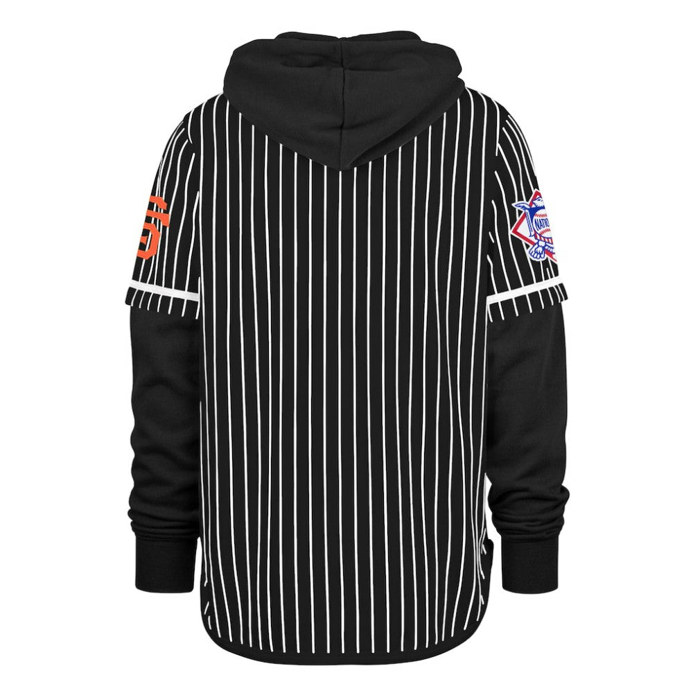 San Francisco Giants Pinstripe Double Header Pullover Hoodie Black