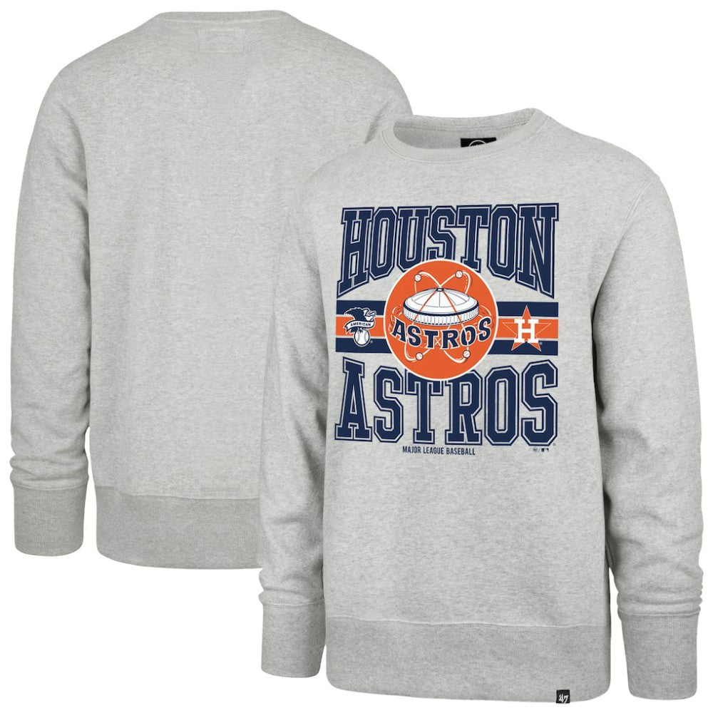 Houston Astros Letters Headline Pullover Sweatshirt Gray