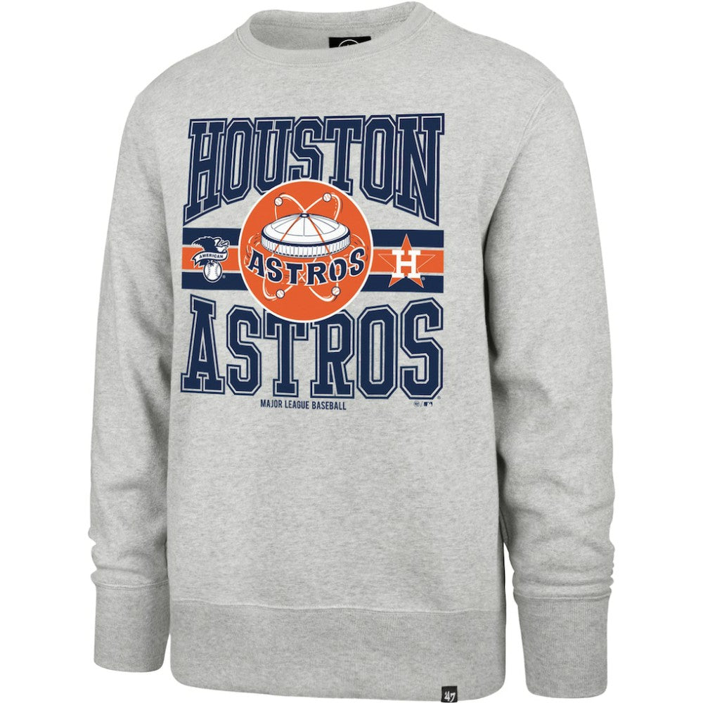 Houston Astros Letters Headline Pullover Sweatshirt Gray