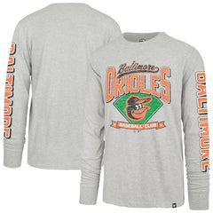 Baltimore Orioles Fair Ball Franklin Long Sleeve T-Shirt Gray
